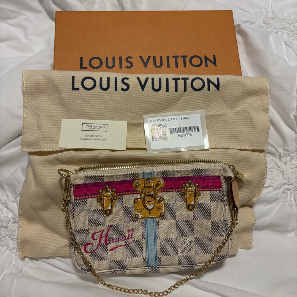 Louis Vuitton Limited Edition Damier Azure 2018 Hawaii Mini Pochette